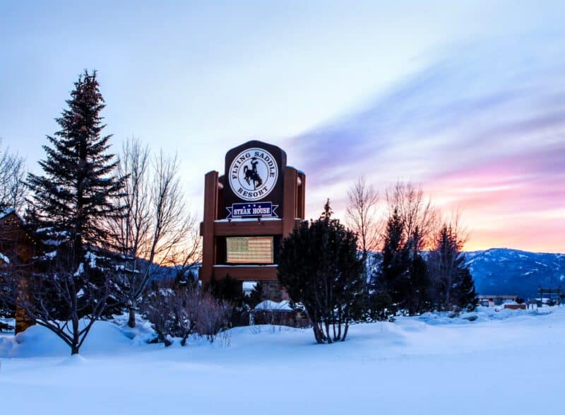 flyingsaddleresort alpinewyoming wintersunset