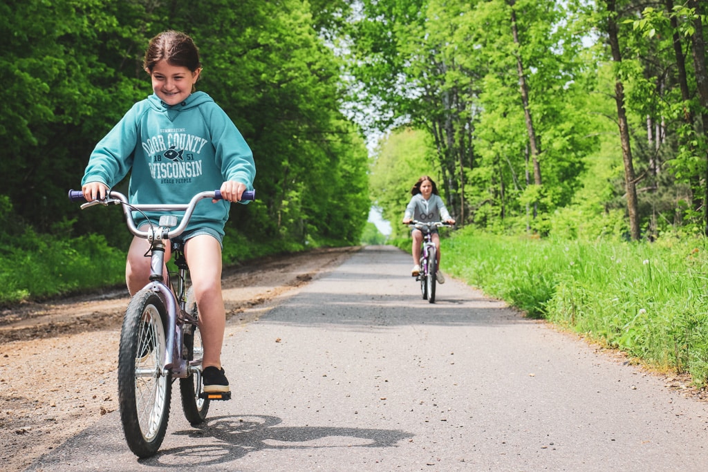 kids on a bike ride