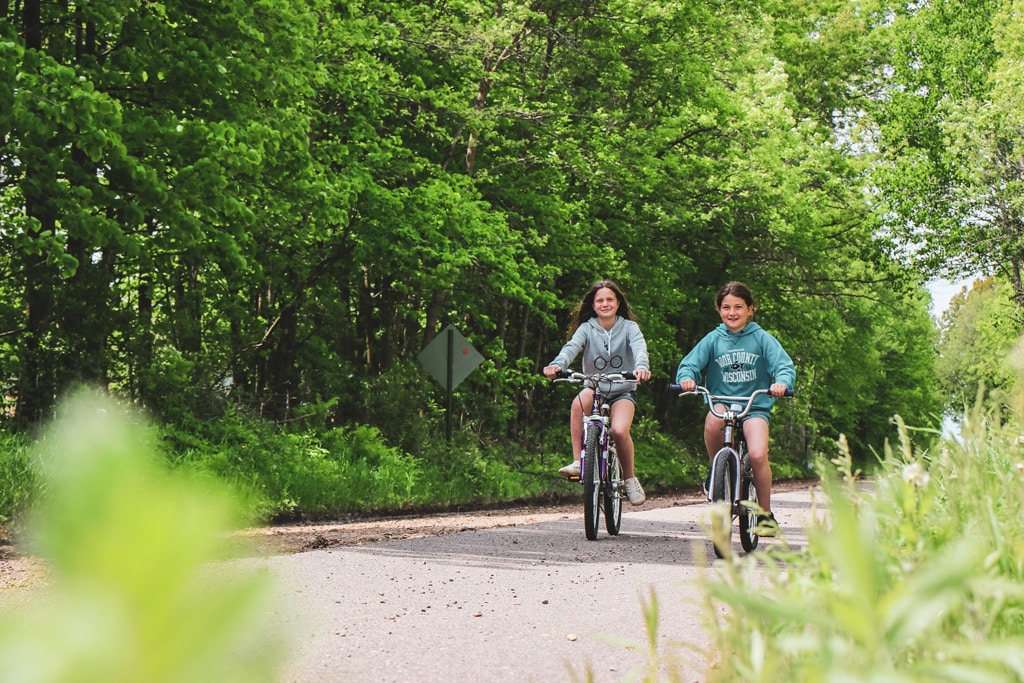 kids on a bike ride